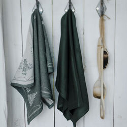 Julemorgen damask kj&oslash;kkenh&aring;ndkle 50x70 cm, gr&oslash;nn, Wik & Wals&oslash;e