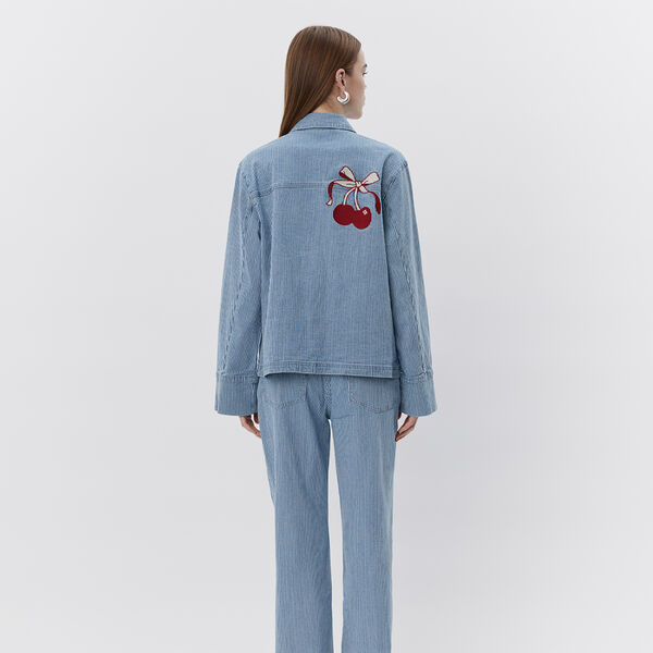 Marlosw Jacket, blue striped, Sofie Schnoor