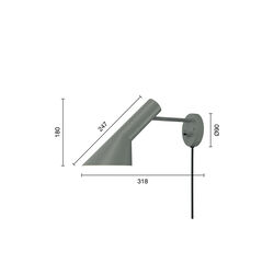 AJ vegglampe, warm grey, Louis Poulsen