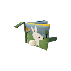 Kanin stoffbok, yellow/green, Franck & Fischer