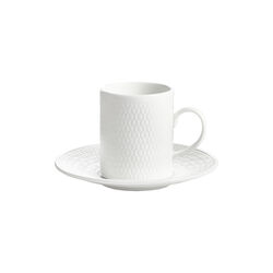 Gio espressokopp med undersk&aring;l, hvit, Wedgwood