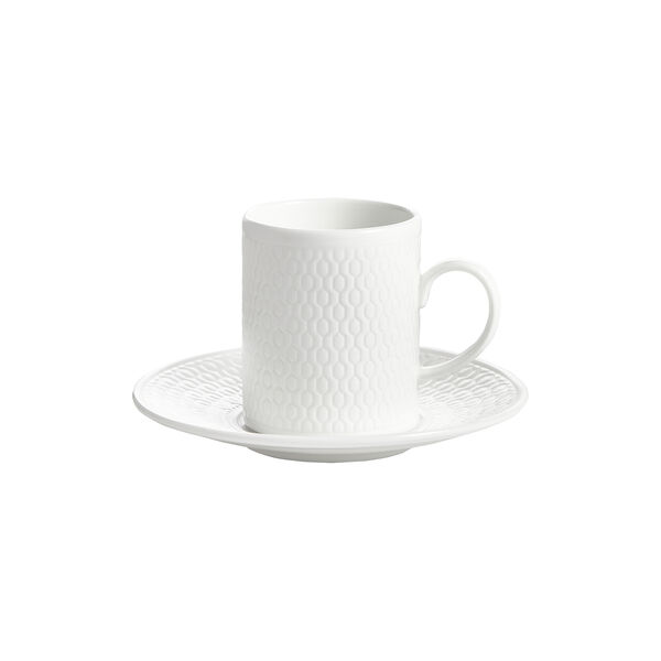 Gio espressokopp med undersk&aring;l, hvit, Wedgwood