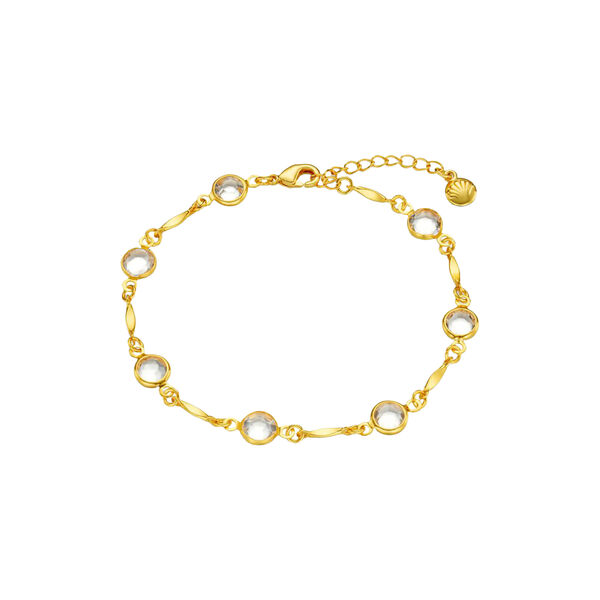 Faceted Crystal Chain Bracelet, pale gold, Orelia