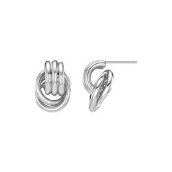 Interlocking Stud Earrings, silver, Orelia