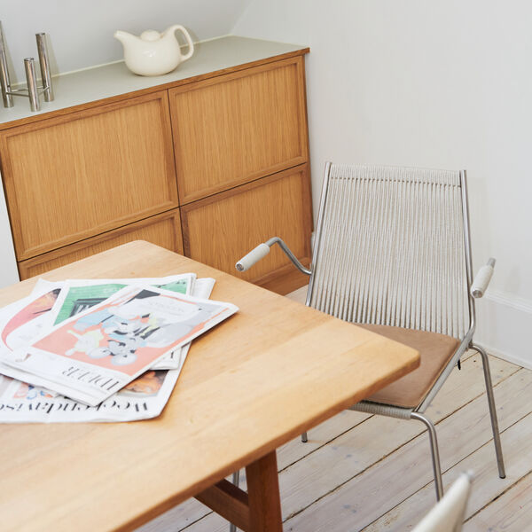 Noel Armrest Chair, steel/fair grey wool, Thorup Copenhagen