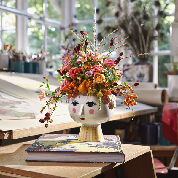 Eva Urtepotteskjuler p&aring; fot, pink, Bj&oslash;rn Wiinblad