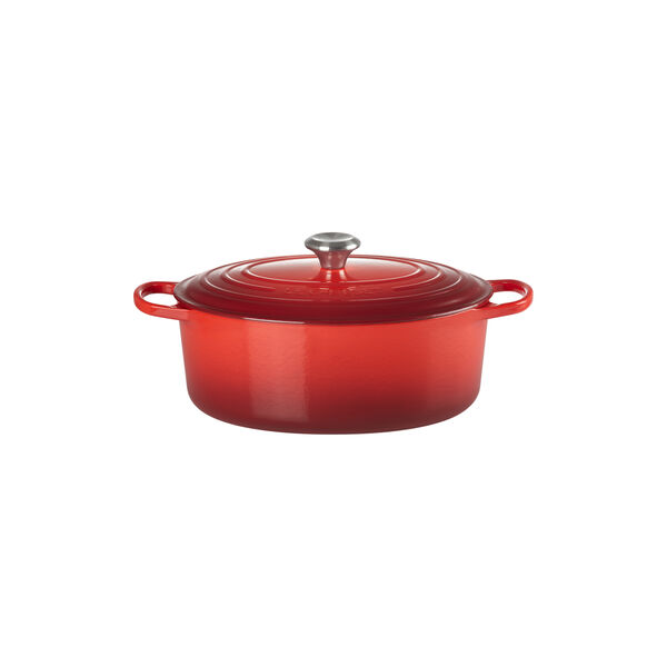 Signature oval gryte 6,3 L, cerise, Le Creuset