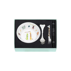 Safari 2 deler med skål, elefant og giraff, Th. Marthinsen