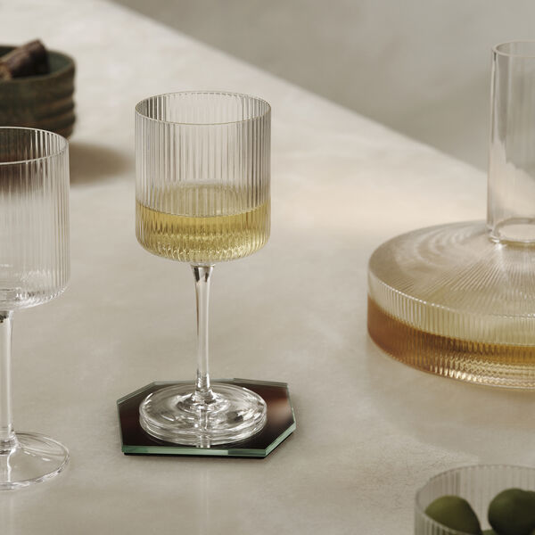 Ripple Hvitvinsglass, klar, Ferm Living