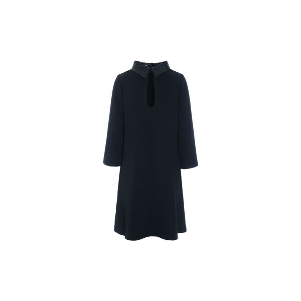 Nima crepe dress with collar, black, BITTE KAI RAND