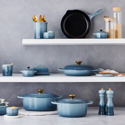 Signature st&oslash;pejern stekepanne &Oslash; 23 cm, chambray, Le Creuset