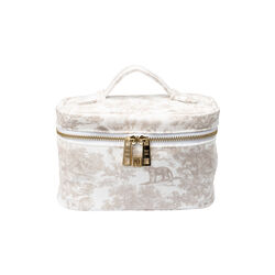 Velvet Vanity Bag Small, sand savannah pattern, DARK department