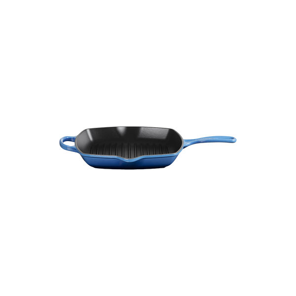 Signature st&oslash;pejern kvadratisk grillpanne 26 cm, azure, Le Creuset