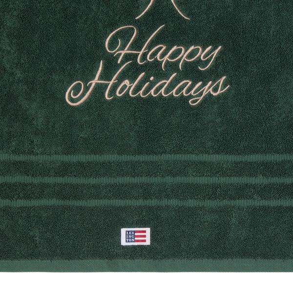 Original Juniper Happy Holidays håndkle, juniper green/lt beige, Lexington