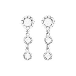 Bloom øredobber 3-blomster, hvit, Th. Marthinsen