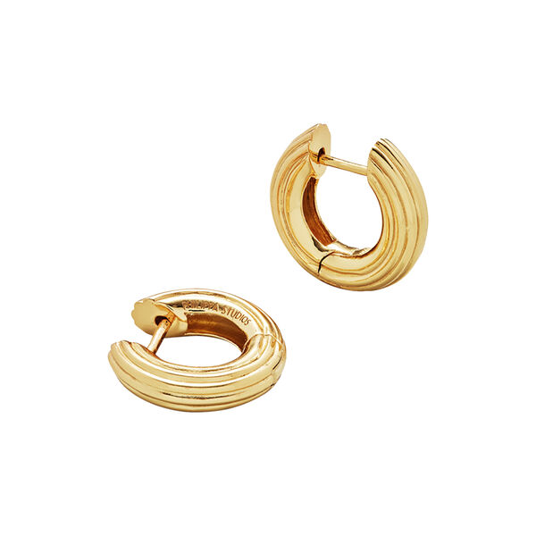 Bold Grooved Hoops Small, gull, Philippa Studios
