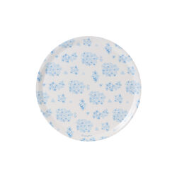 Laminated rund brett, blue/white, Lexington
