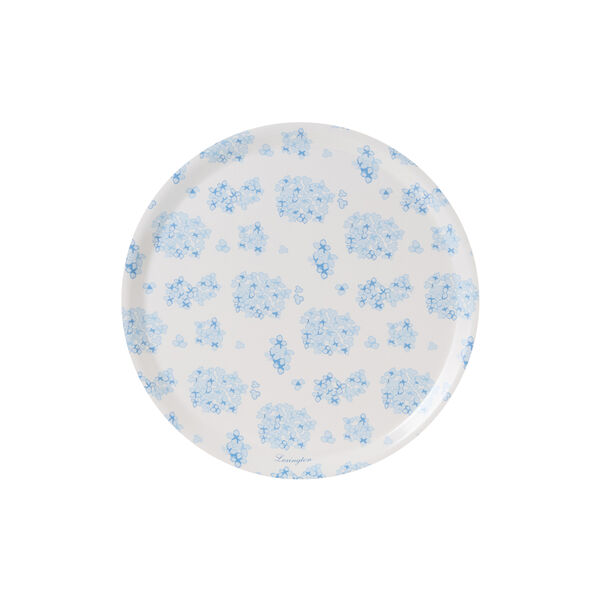 Laminated rund brett, blue/white, Lexington