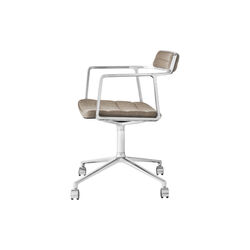 VIPP452 | Swivel Chair | Castors | dark sand/polished aluminium | Stol, Vipp