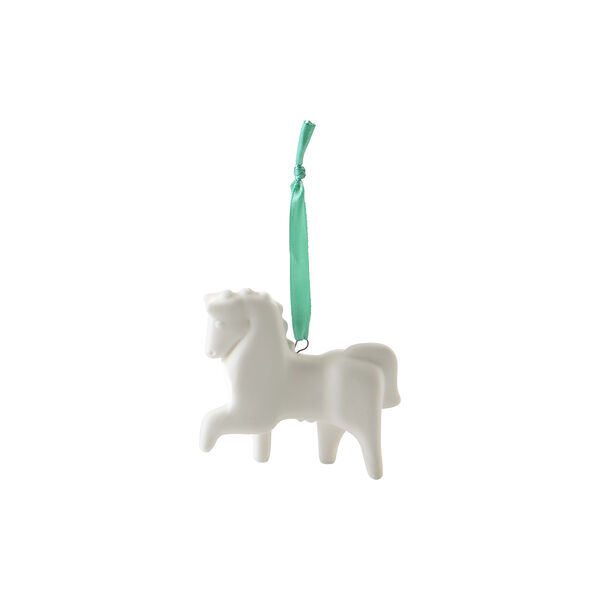 Horse Ornament, hvit, Jonathan Adler