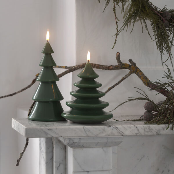 LED Smooth candle Christmas tree | 13x15 | Olive green, Uyuni Lighting
