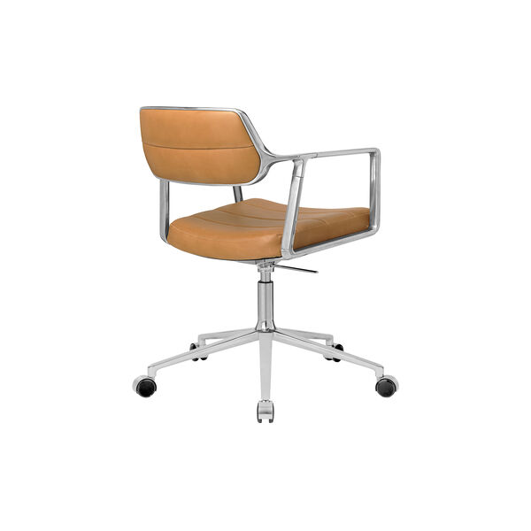 VIPP453 Swivel+ Chair with Castors, camel/polished aluminium VIPP453 Swivel+ Chair with Castors, camel/polished aluminium, Vipp