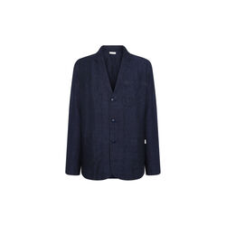 Linen blazer- GOTS/Vegan, yarndyed - total eclipse, KnowledgeCotton Apparel 