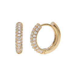 Eliza - Crystal Bedazzled Huggie &oslash;reringer, gull, timi of Sweden