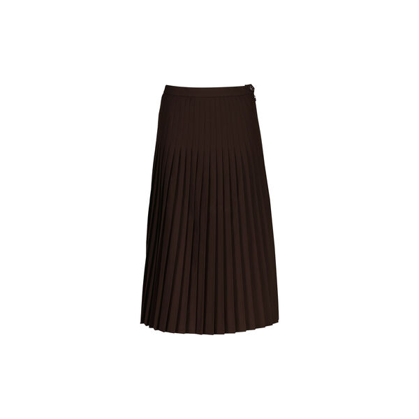 Pleated Midi Skirt, deep brown, Gant