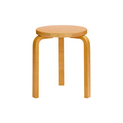 Stool 60, honey stained birch, Artek
