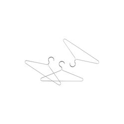 Colour kleshenger sett med 3 stk., mirror, HAY