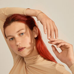 JOANNA flat snake chain armb&aring;nd gold-plated, Pilgrim