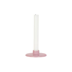Rhombe Color kronelysestake, rosa Rhombe Color kronelysestake, rosa, Lyngby Porcelæn