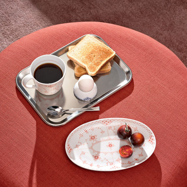 Korall Musselmalt Halvblonde fat oval 23,5 cm, Royal Copenhagen