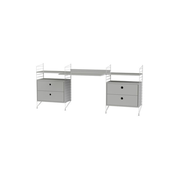 Workspace Bundle C, grey/grey, String Furniture