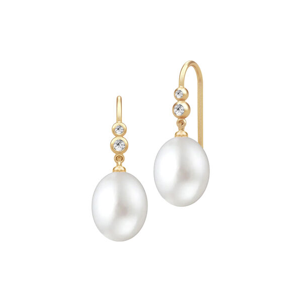 Perla &Oslash;redobber, gold/white pearl, Julie Sandlau