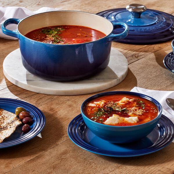 Signature st&oslash;pejern rund gryte &Oslash; 24 cm, azure blue, Le Creuset