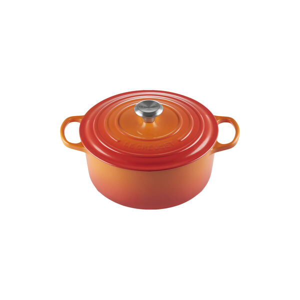 Signature st&oslash;pejern rund gryte &Oslash; 26 cm, volcanic, Le Creuset