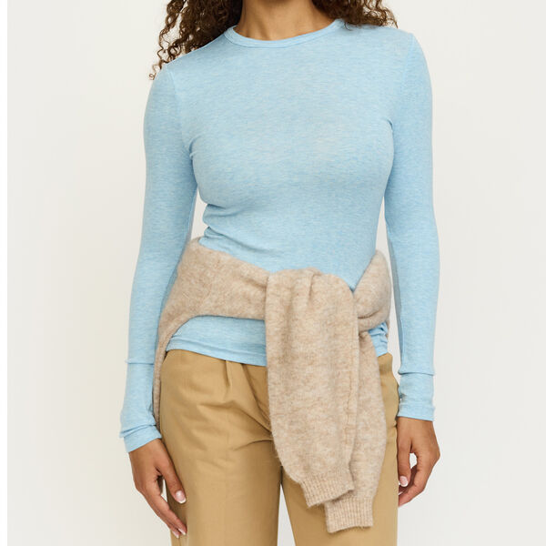 SRRoman O-neck, cashmere blue melange, Soft Rebels