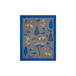 Vinter eventyr pledd - kort ull, blå/brun, Frati Home