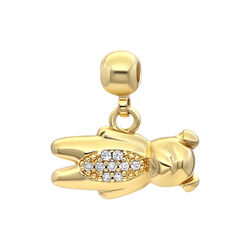 Dog Charm, gold, WHO IS SHE