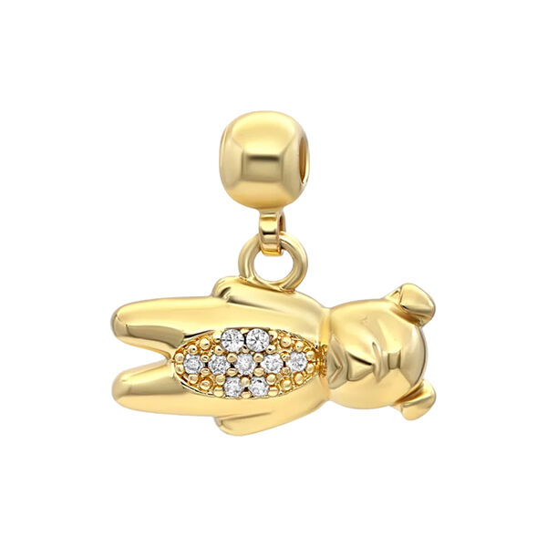 Dog Charm, gold, WHO IS SHE