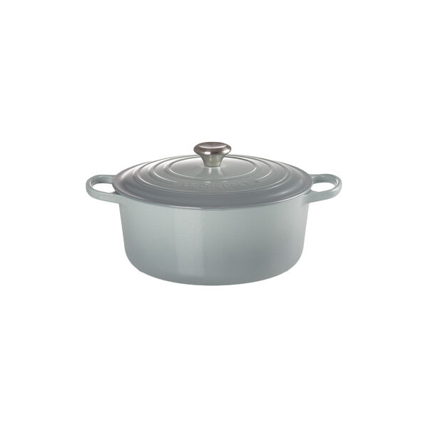 Signature st&oslash;pejern rund gryte &Oslash; 28 cm, sea salt, Le Creuset