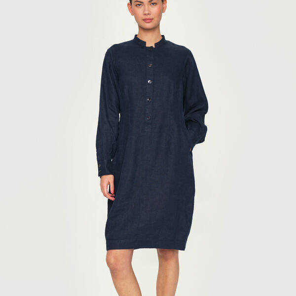 Lazy linen kjole, m&oslash;rk midnatt, BITTE KAI RAND