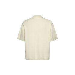 Boxy short sleeve structured knitted shirt - Regenerative Organic Certified™ - GOTS/Vegan, egret, KnowledgeCotton Apparel 