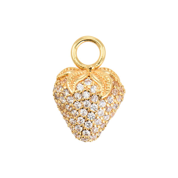 Lydia charm, gold/white, Emilia by Bon Dep