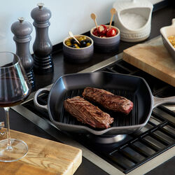 Signature kvadratisk grillpanne 26 cm, flint, Le Creuset
