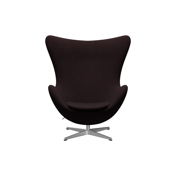 Egg&trade; 3316 loungestol, Christianshavn 1142 dark red uni/satin brushed aluminium, Fritz Hansen