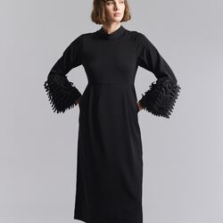 Sakura stretch dress with flounces, black Sakura stretch dress with flounces, black, BITTE KAI RAND