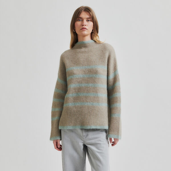 Ovalis Knit T-Neck, slate green, Second Female